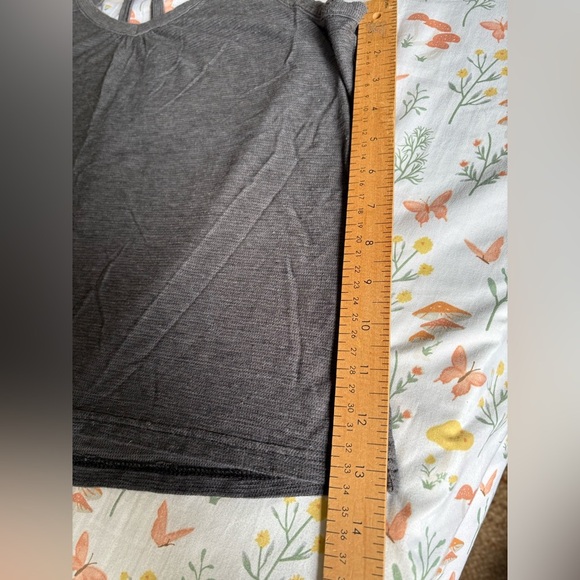 Prana grey waffle tank size small cut out back cotton hemp blend - Picture 5 of 9